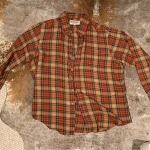 McGregor Red and Brown Plaid Casual Shirt